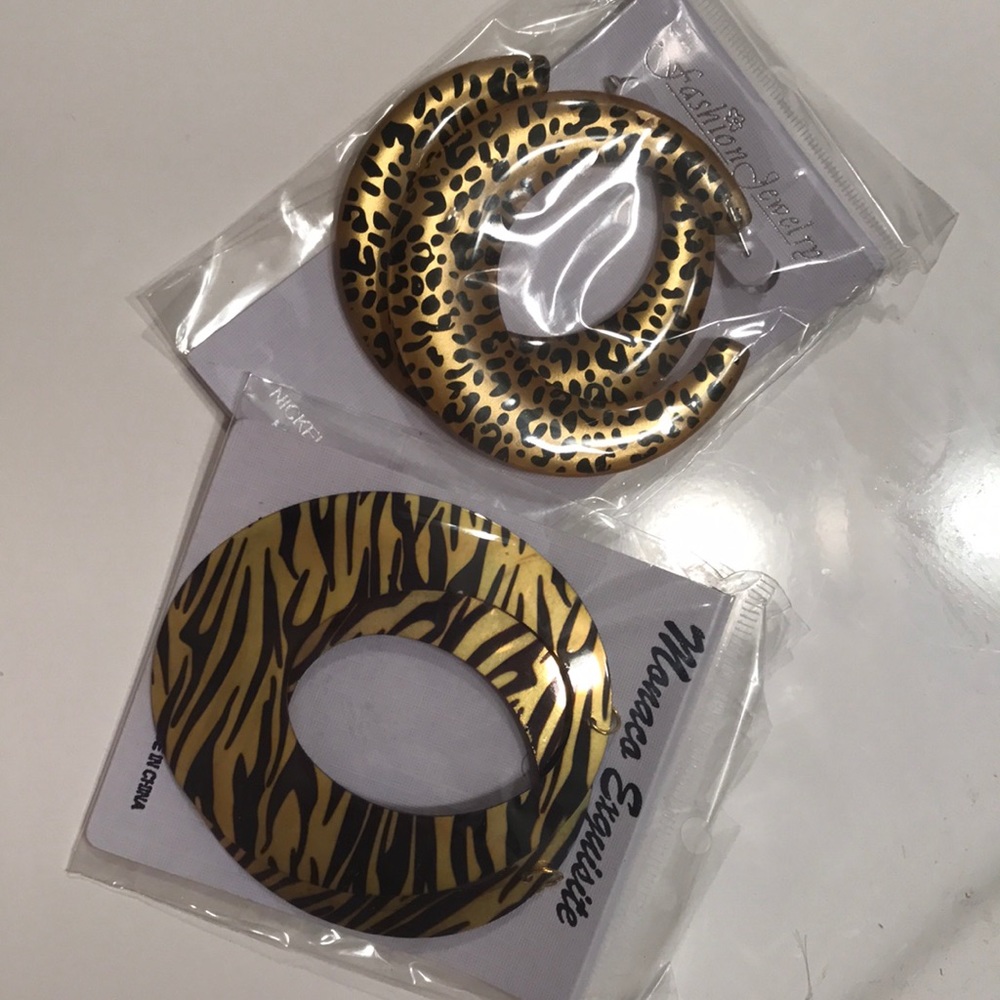 Animal print earrings